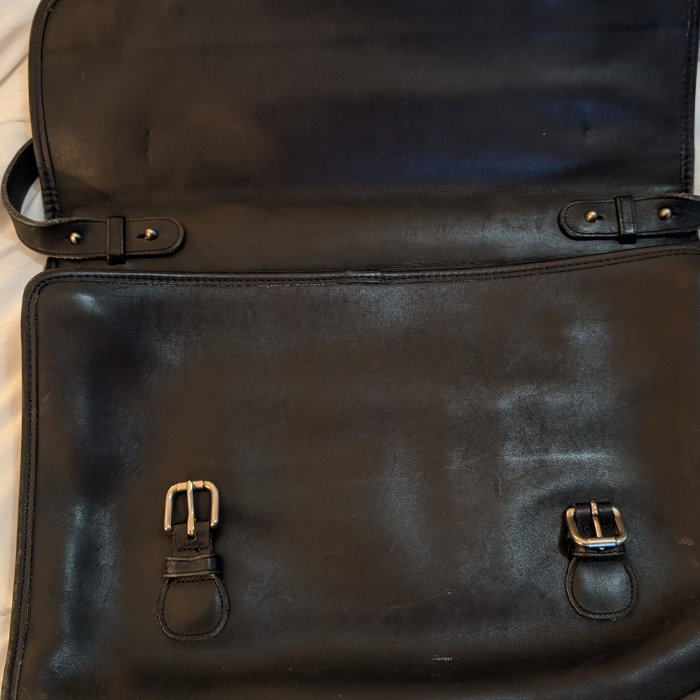 Coach Black Leather Briefcase